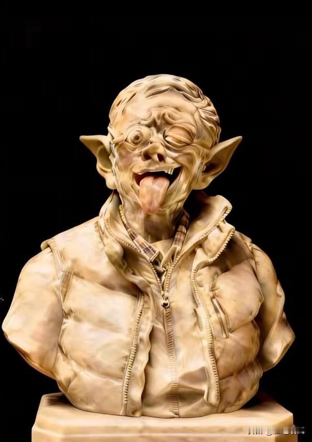 央美田教授怎么也没有想到，网友给自己创作的雕塑竟然是这个样子。以前总是通过所谓