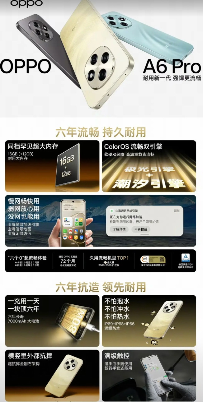 OPPO发布两款机型，799元起OPPOA6i价格，6+128GB：799