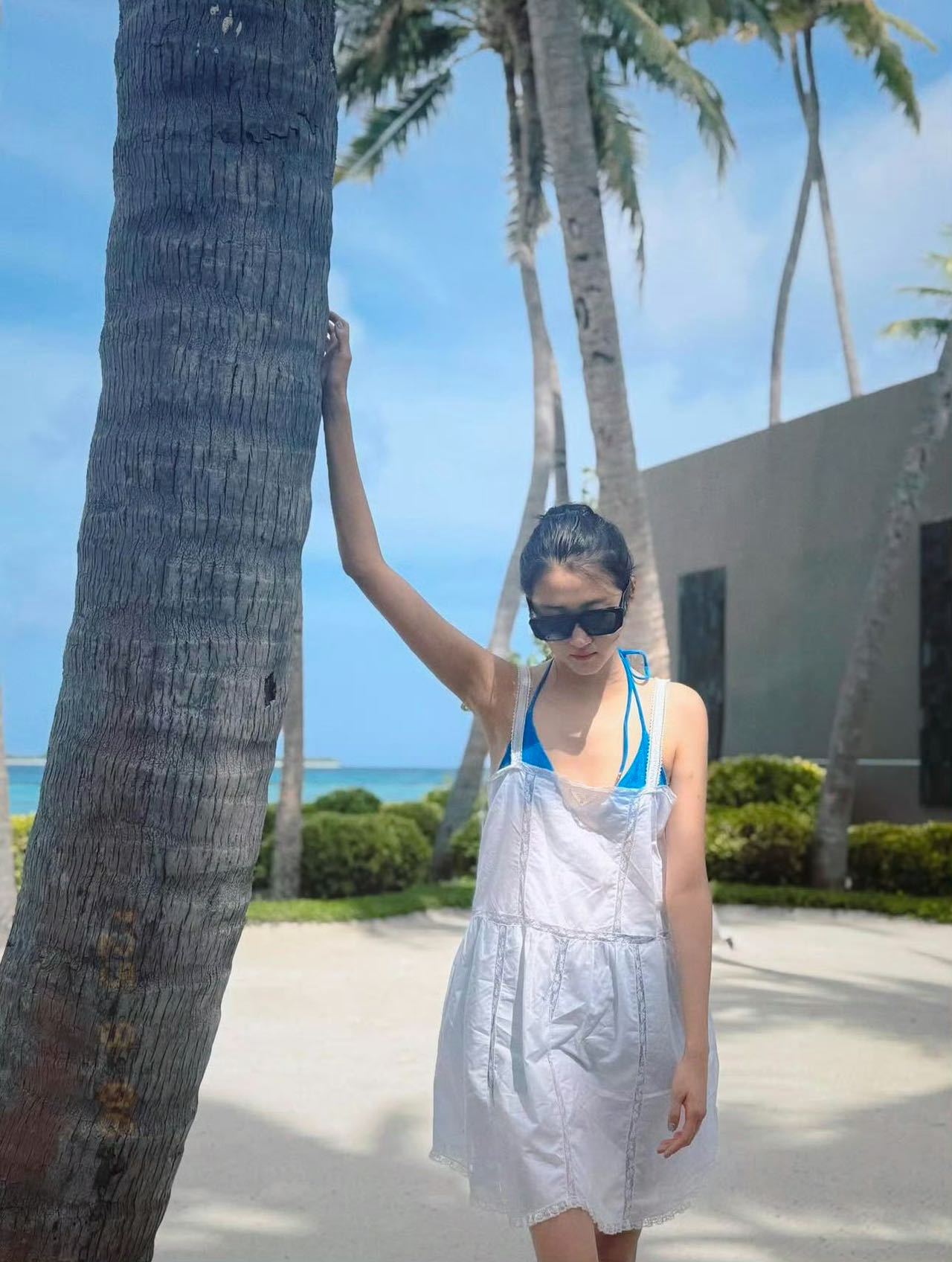 关晓彤遇到了好多海豚关晓彤马代浮潜vlog美到失语！大长腿化身美人鱼潜入碧蓝海