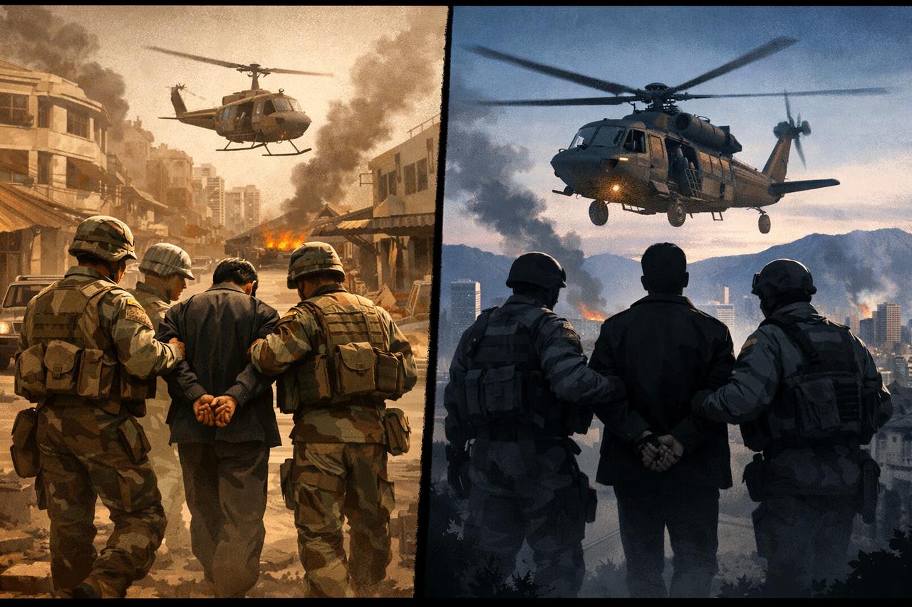 美国抓了马杜罗，30多年前的历史再度重演。1989年，美国看巴拿马领导人诺列加