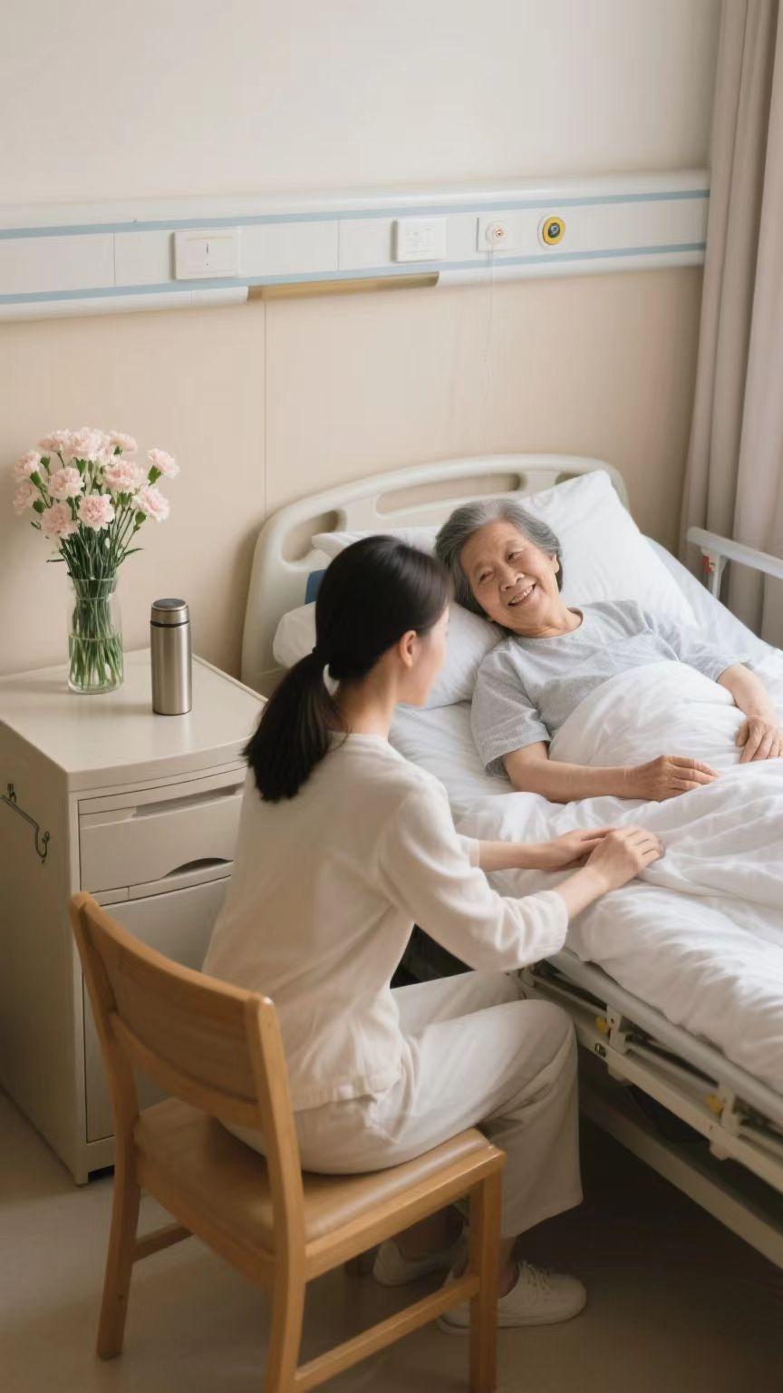 母亲住院了，我说找个陪护，弟弟和母亲都不同意，说母亲很好伺候，我让弟弟见识了母亲