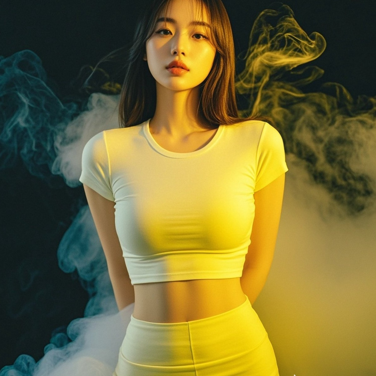 美眉如画雾中游，体态丰盈韵自流