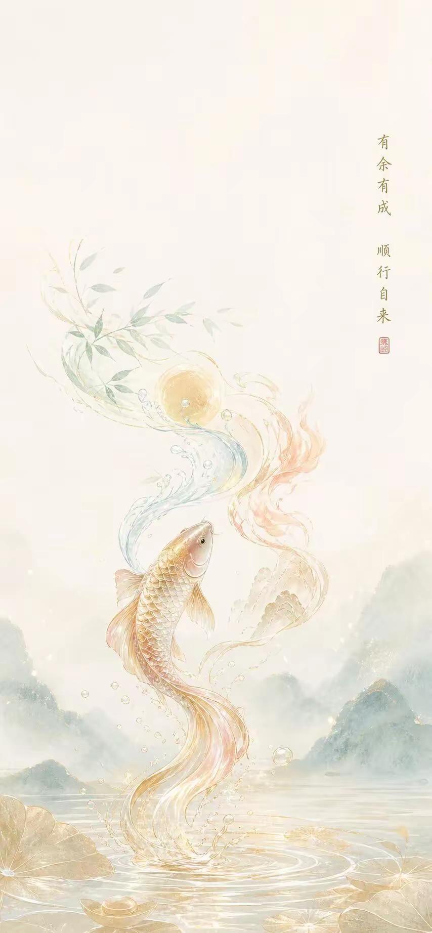 手机壁纸～不用追赶日子，也不必焦虑当下。该开的荷花会按时绽放，该来的好运自会慢慢