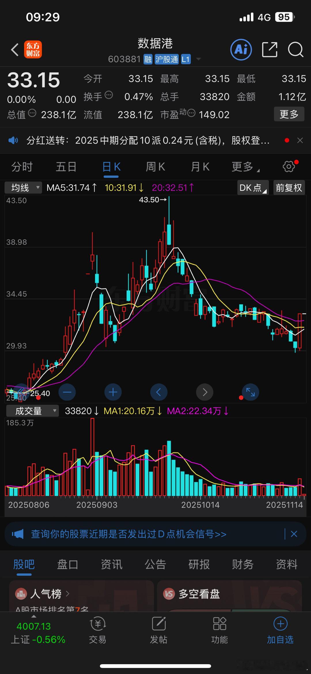 数据港，可逢低关注。