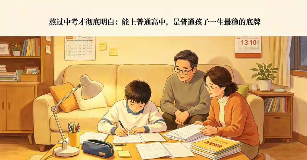 熬过中考才彻底明白：能上普通高中，是普通孩子一生最稳的底牌亲身陪娃走完中考