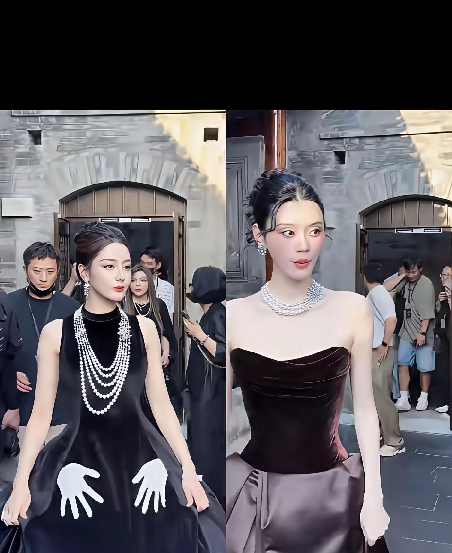 奚梦瑶本身就是模特，气质肯定是非常好的！热巴也很漂亮高贵，气质也是杠杠的[赞]