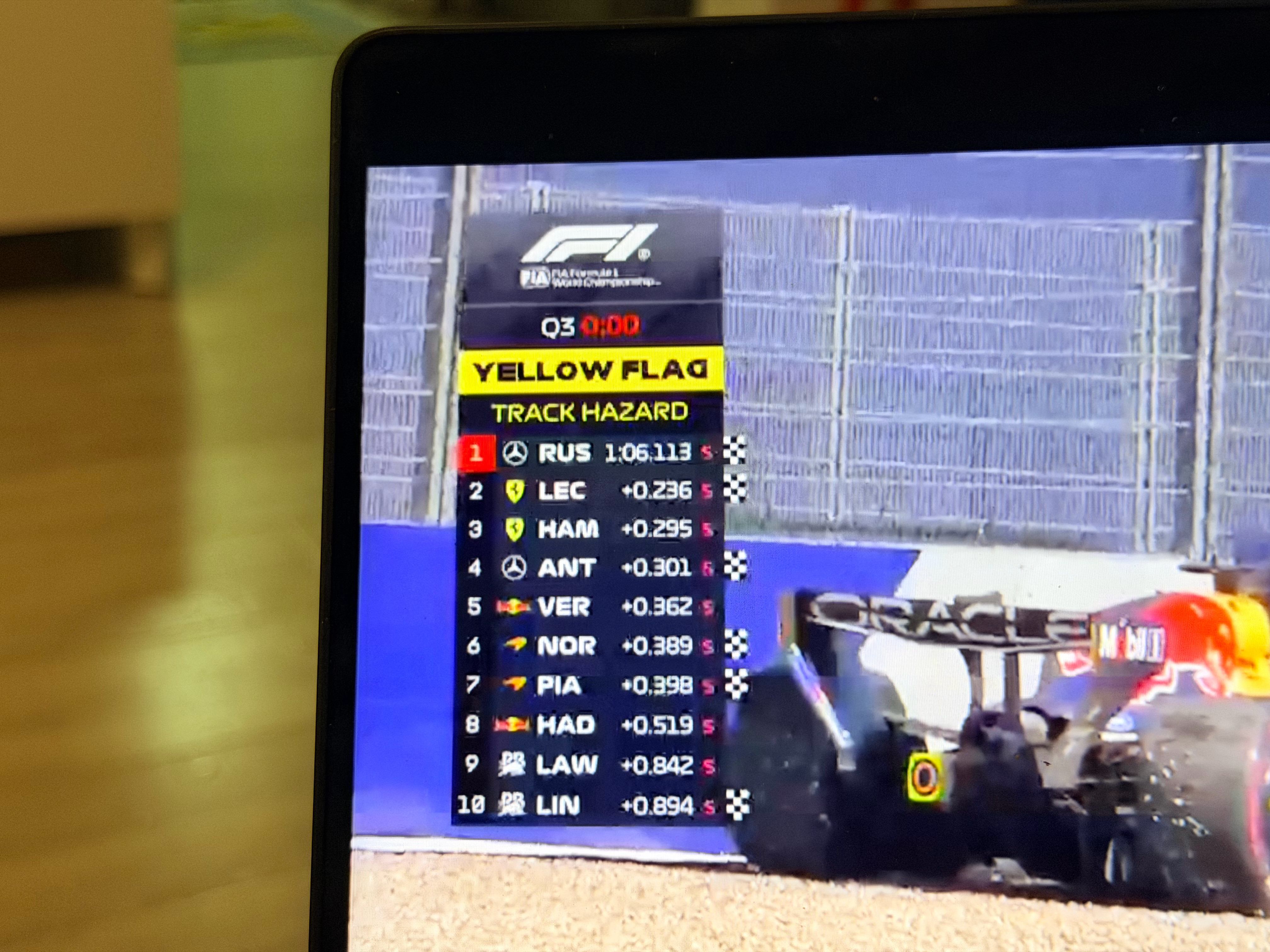 2026F1奥地利大奖赛维斯塔潘竟然上墙了我靠拉塞尔夺得了奥地利大奖赛杆位后面还