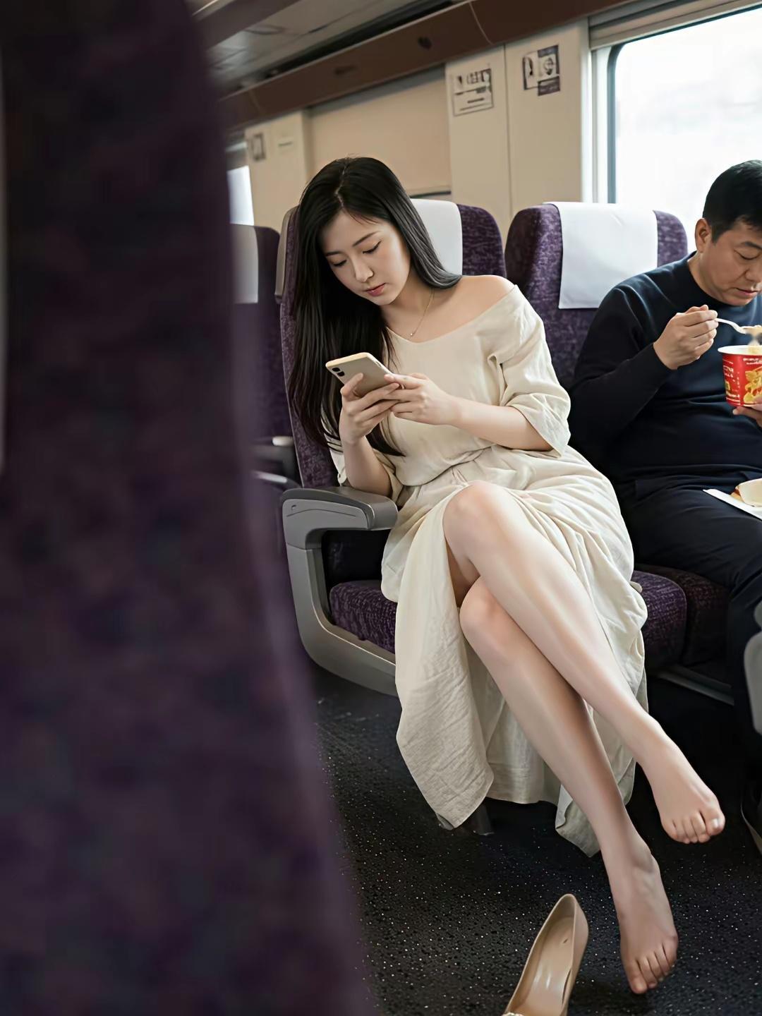 大叔吃一碗泡面，感觉这个被这个美女嫌弃了​​​
