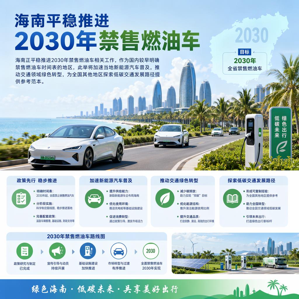 海南正在做一件在国内还没有先例的事情，2030年禁售燃油车。🚗这个时间表是海