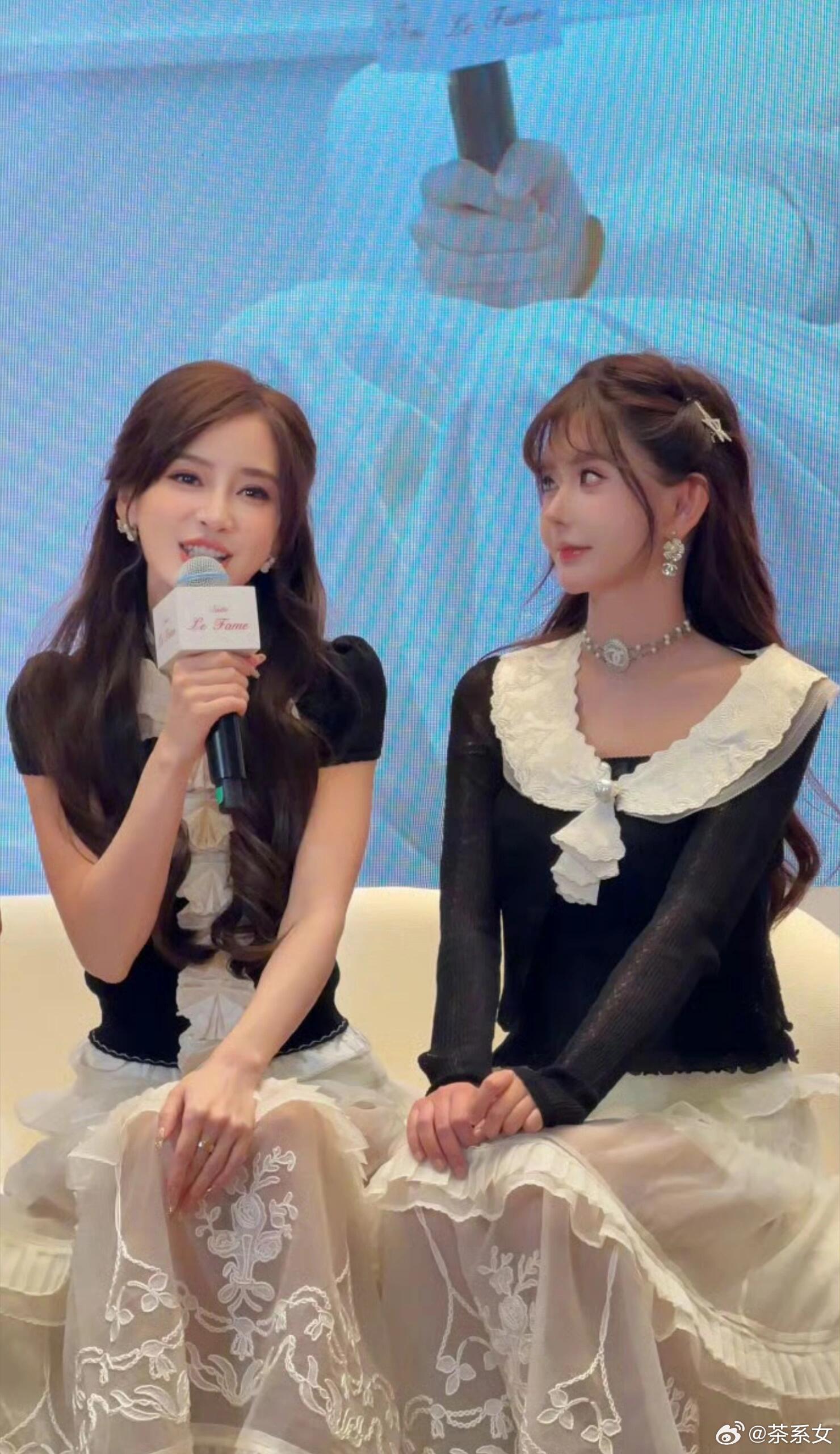 韩安冉之前就说自己照着Angelababy整的，现在同框不觉得尴尬吗？