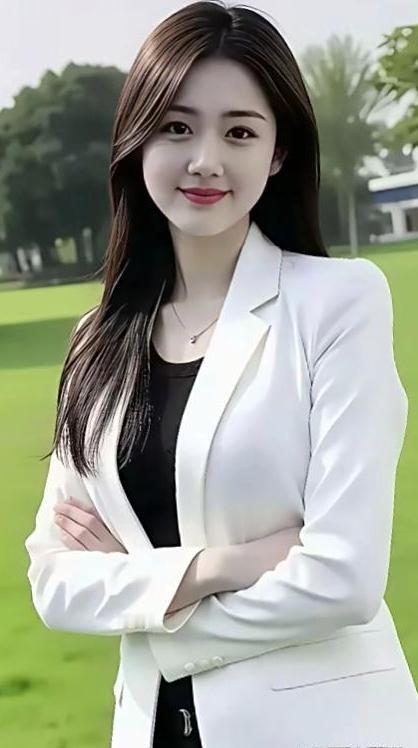 职场萌妹，自信满满，白衣黑裙，气质非凡！💼💄🌿