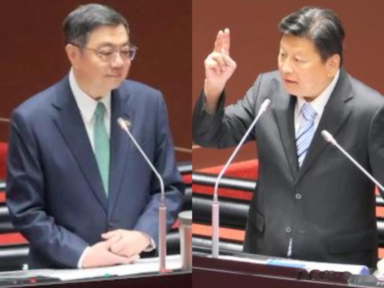 国民党团总召傅崐萁今天在台湾地区立法机构质询行政机构负责人卓荣泰时就普发现金1万
