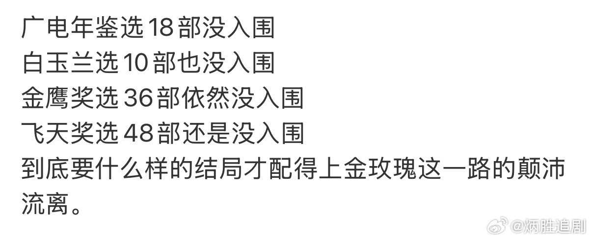 网友对于迪丽热巴《利剑玫瑰》《白日提灯》《枭起青壤》没有入围各大奖项，包括近日飞