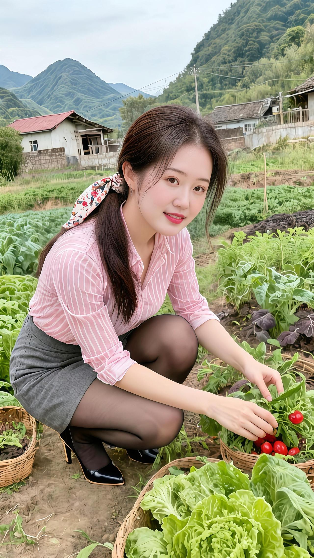 我的农村生活农家菜园菜地摘菜