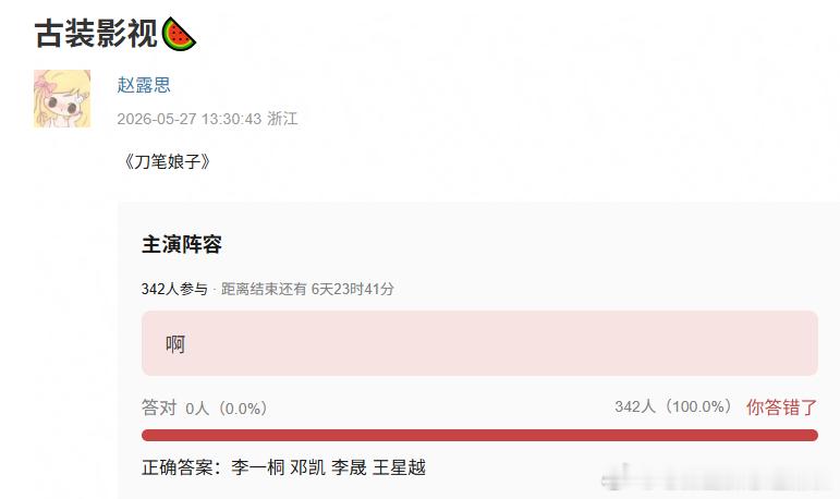 🍉刀笔娘子的阵容：李一桐、邓凯、李晟、王星越真能这个阵容吗？