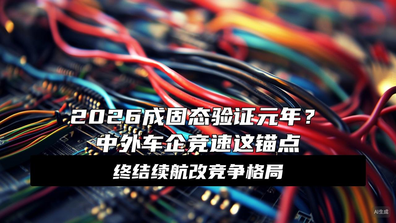 固态电池迎关键验证期：续航超1000公里2026年成车企全球竞速元年？炸裂！