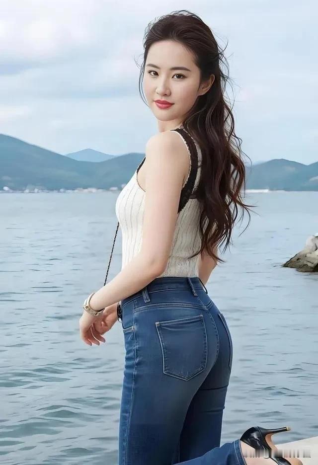刘亦菲牛仔裤，清纯诱惑