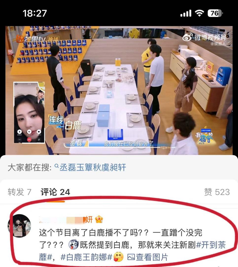 白鹿粉丝好狂