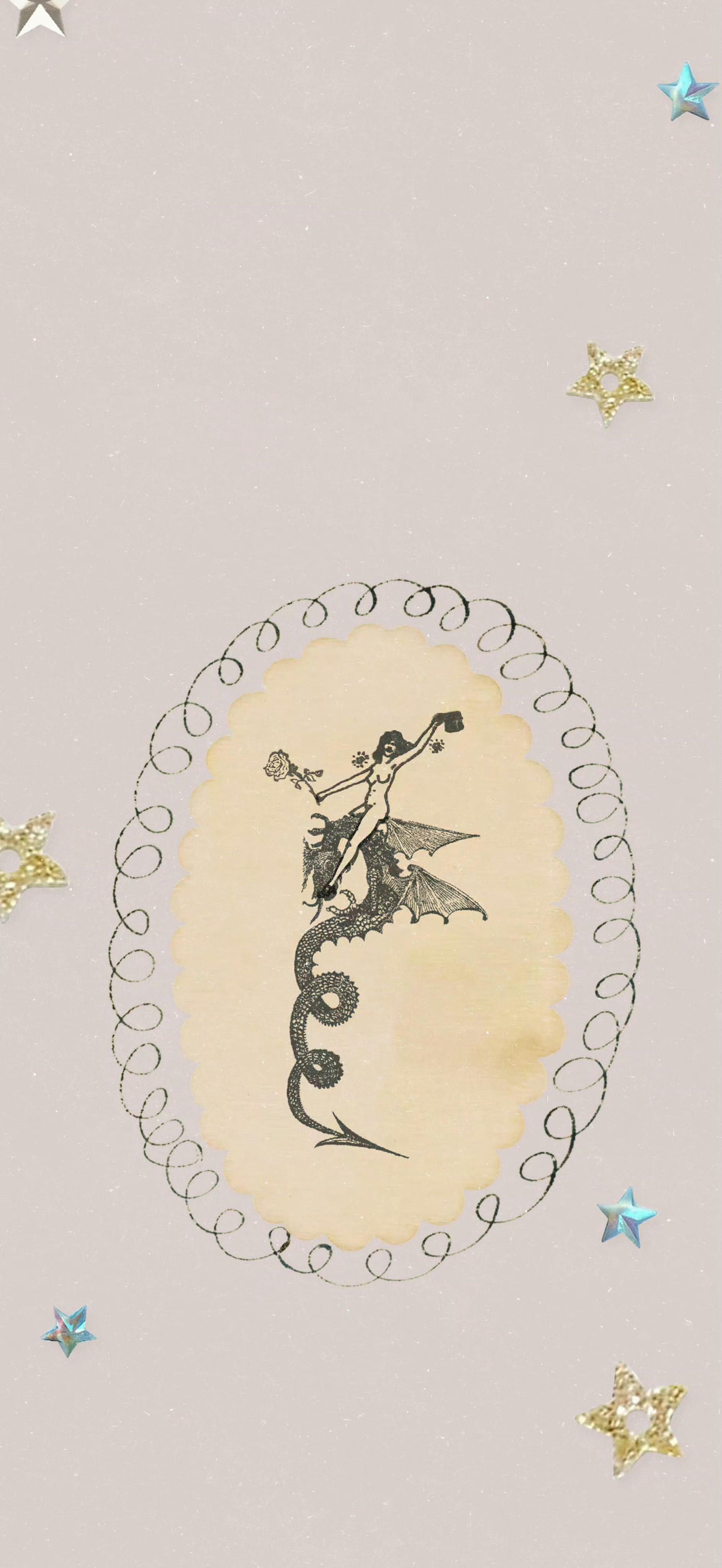 纯色背景插画手机壁纸​​​