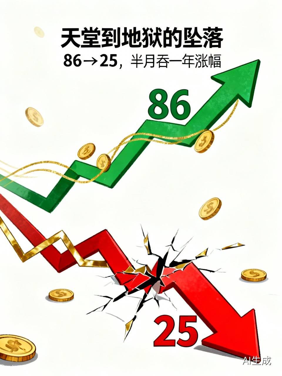 86跌到25，半个月吞掉一年涨幅！我亲眼看着这支票怎么从天堂跌进地狱说来你可