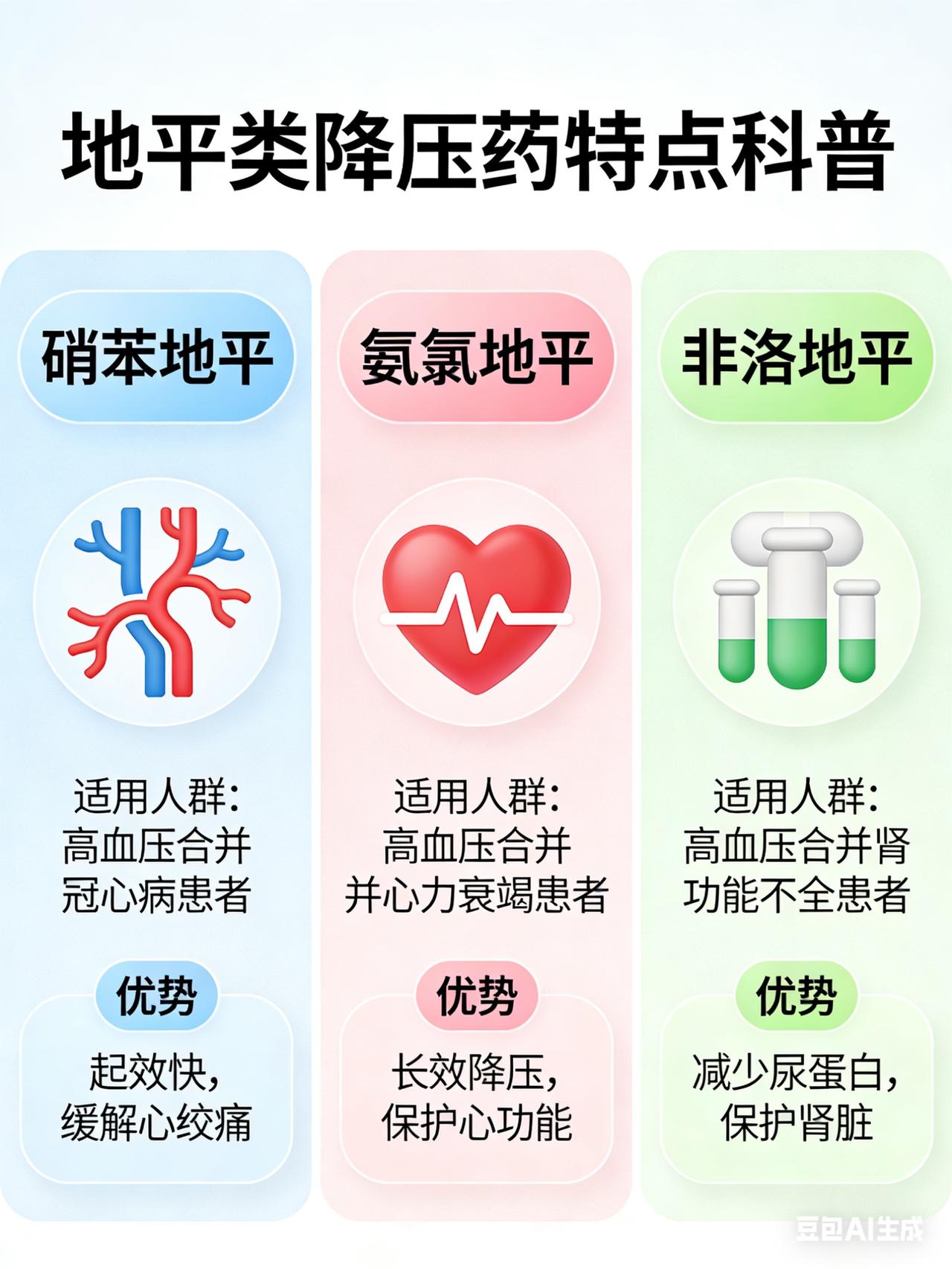 1.硝苯地平控释片（最强）•降压强度：⭐⭐⭐⭐⭐（最强）•特点：扩