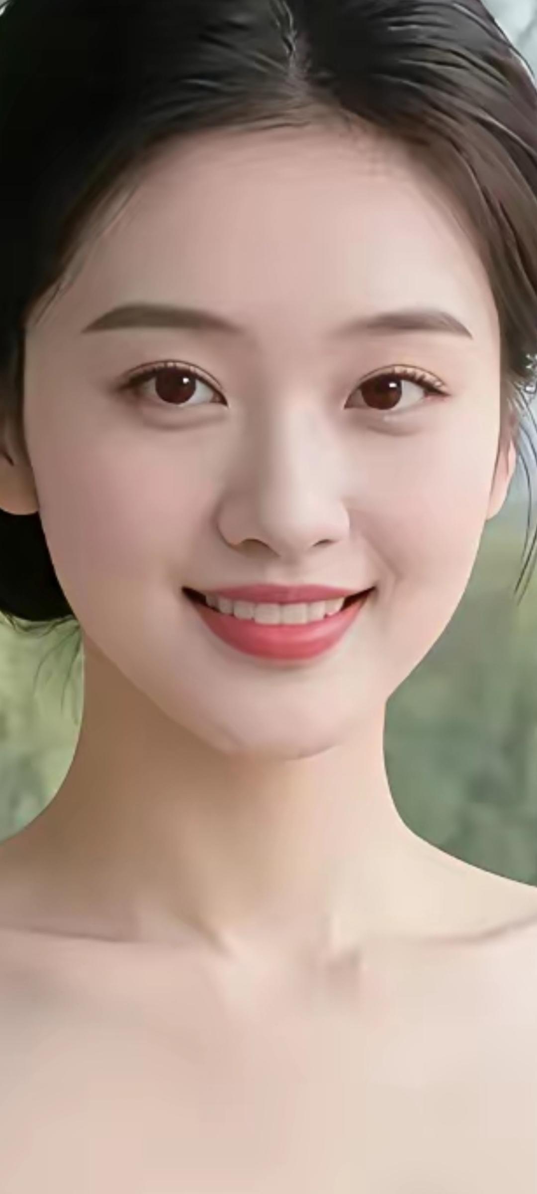 甜美笑容，自然妆容，清新自然美！😊🌸