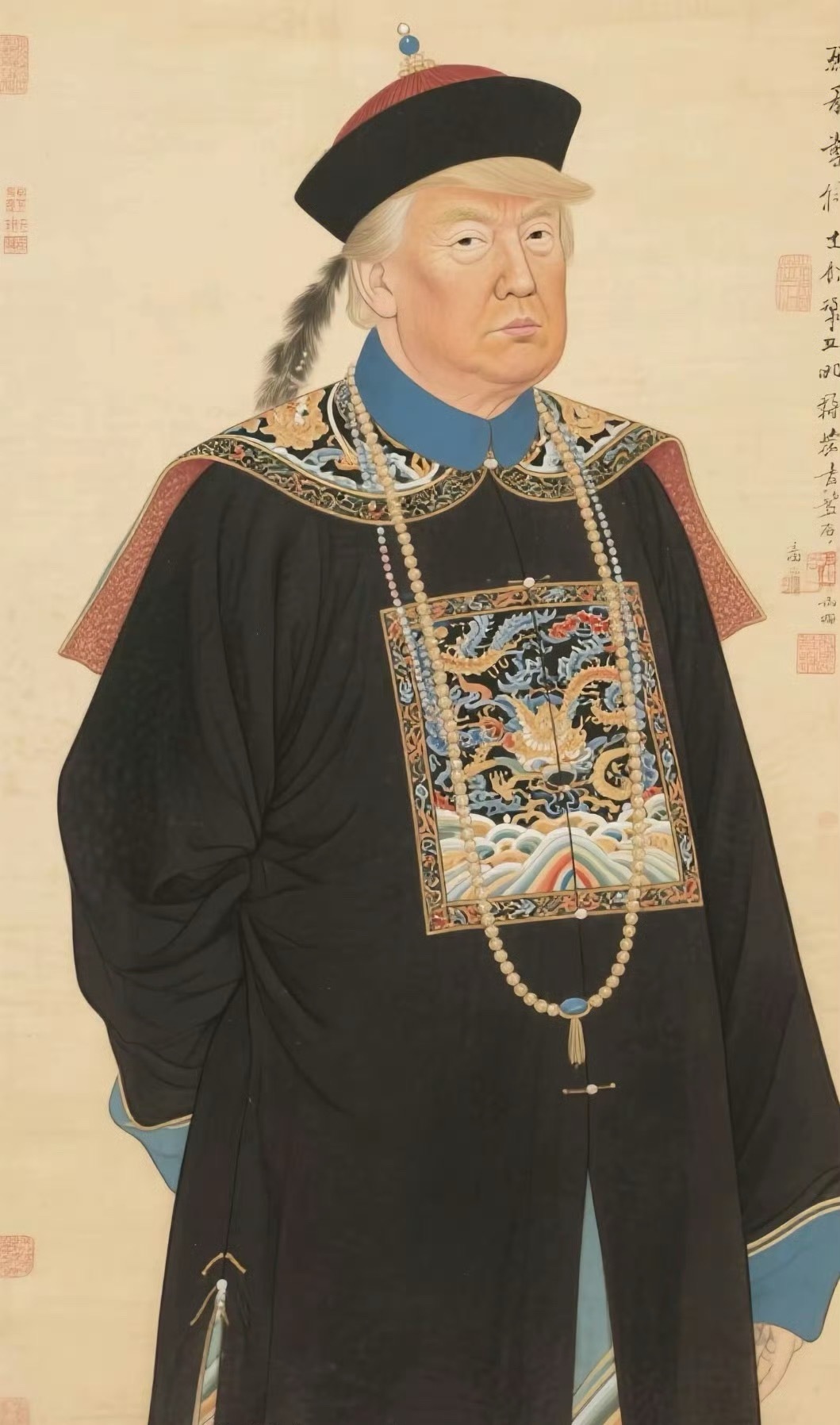 清代工笔画真品，不接受反驳哈[滑稽笑]​​​
