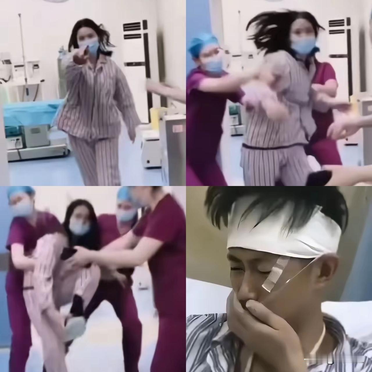 惊呆了！全网最霸气产妇！刚生完孩子，刚下产床就把丈夫打进了医院，几个医生都拦不