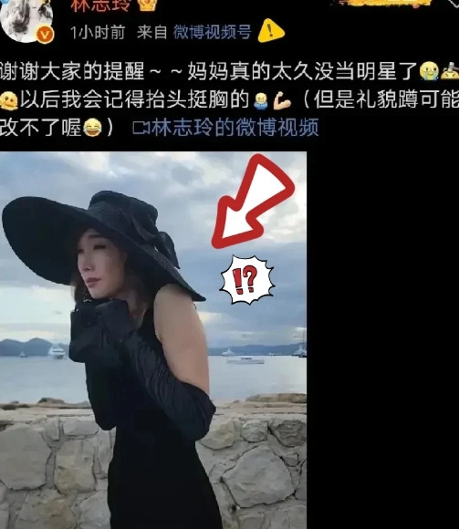 刚刚查了一下林志玲icon不查不知道一查才明白，林志玲被网友吐槽驼背的片段，