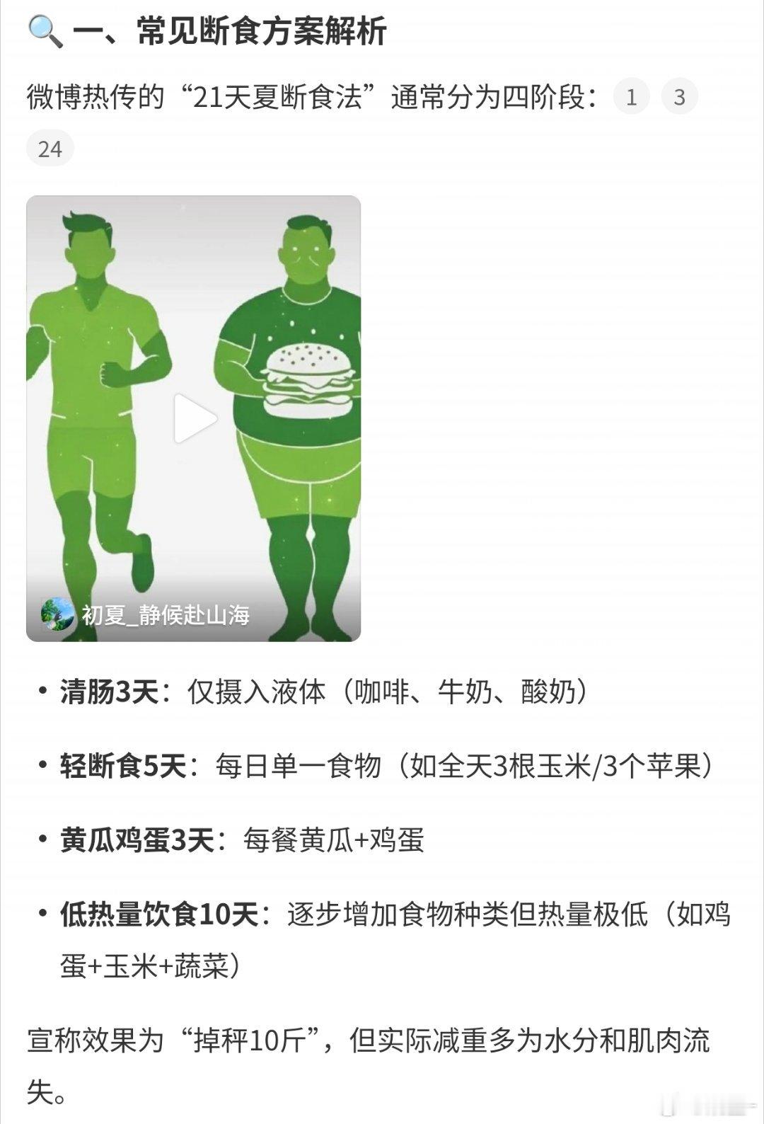 三伏天夏断食21天大早上给我看傻了，前三天只喝液体一般人就受不了吧[捂脸哭]这么吃