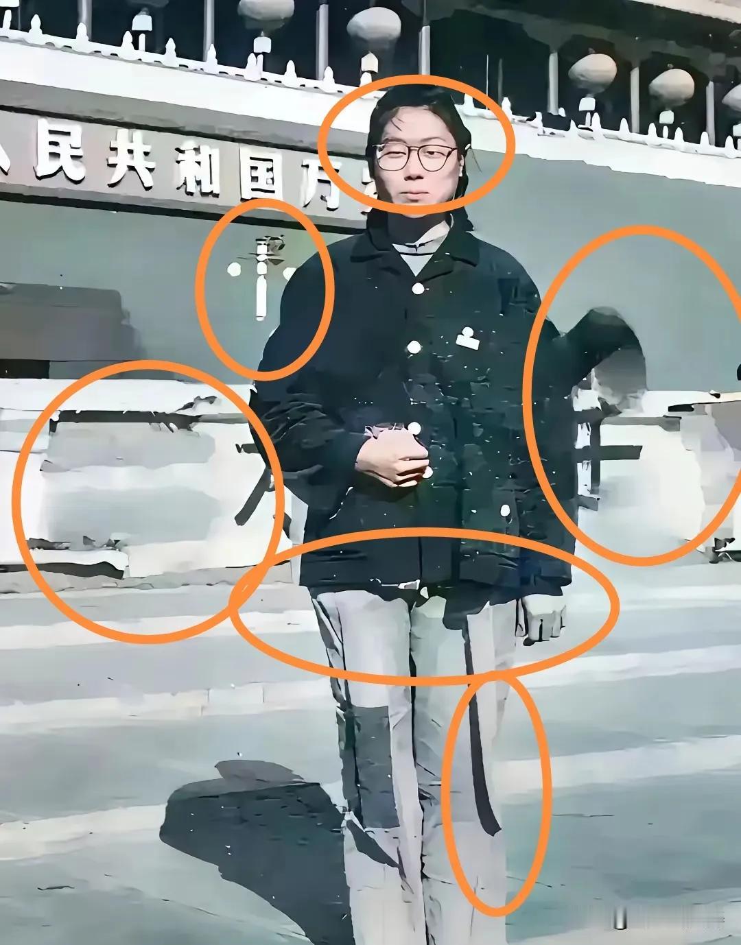 据说，这是位大学生。首先，我认同上世纪六七十年代大多数农村人穿过补丁衣服，上世纪