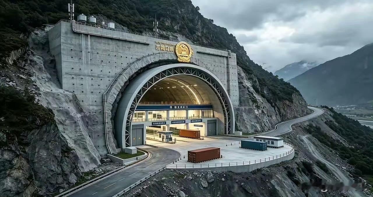 网友给的口岸设计图：洞穴式在原址旁边，往山上建，这个方案看着不错。我觉得还可