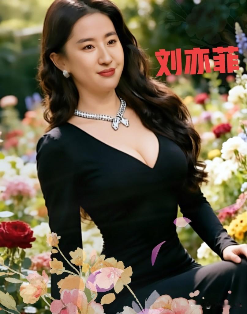 刘亦菲黑色造型惊艳绝伦气质优雅让人眼前一亮