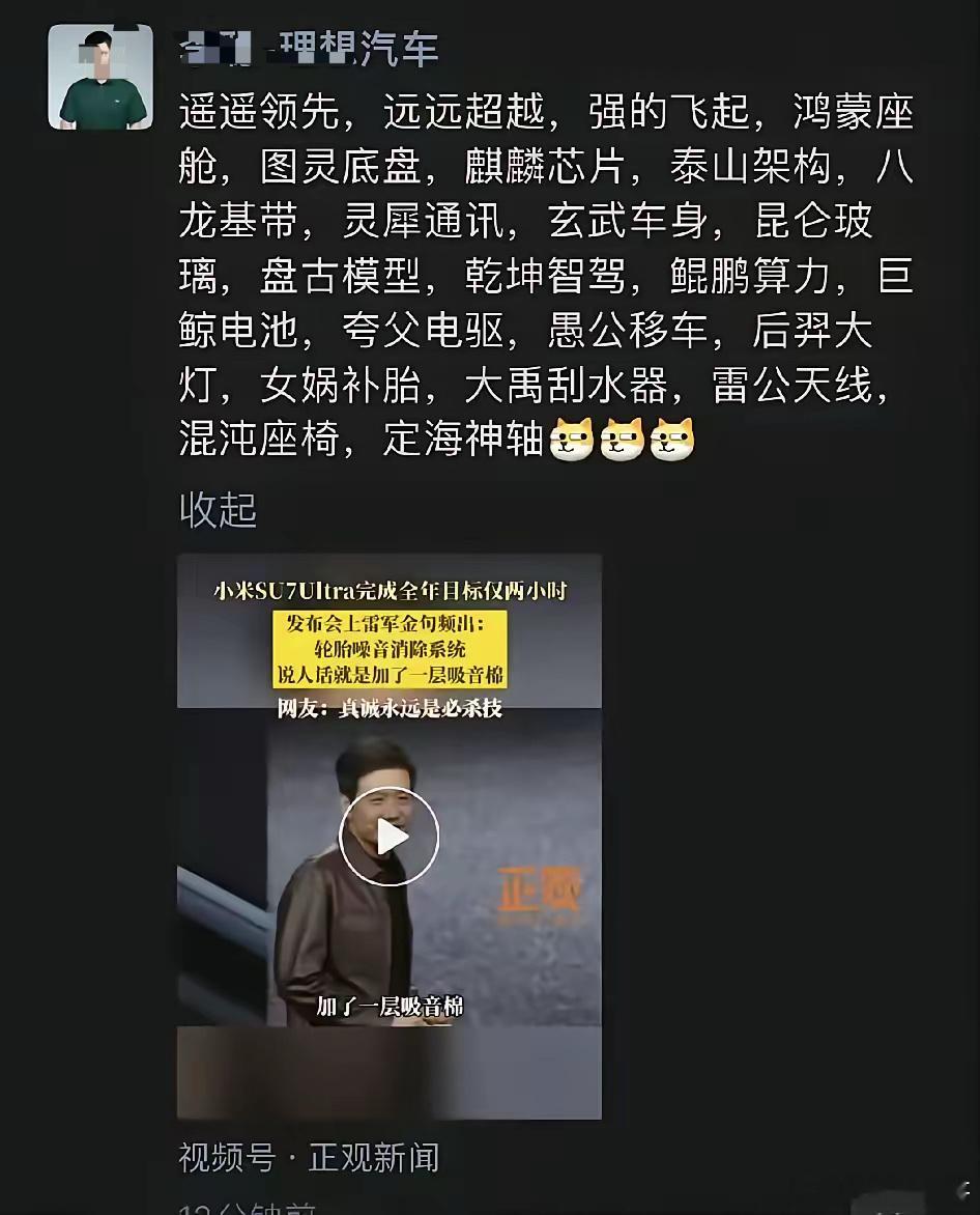 这就是理想汽车的销售人员格局？？？公然嘲讽华为，连雷总也不放过，一起嘲讽！这种人