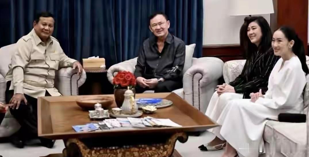 他信家族"三位总理"齐聚印尼：总统私宅设宴，泰王开心阿努廷五味杂陈你们发现没