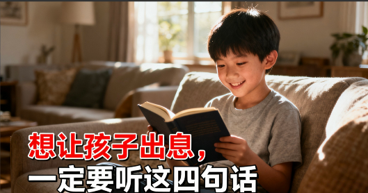 想让孩子出息一定要听这四句话1、舞台再大，你不敢上台，终究，只是个观众。
