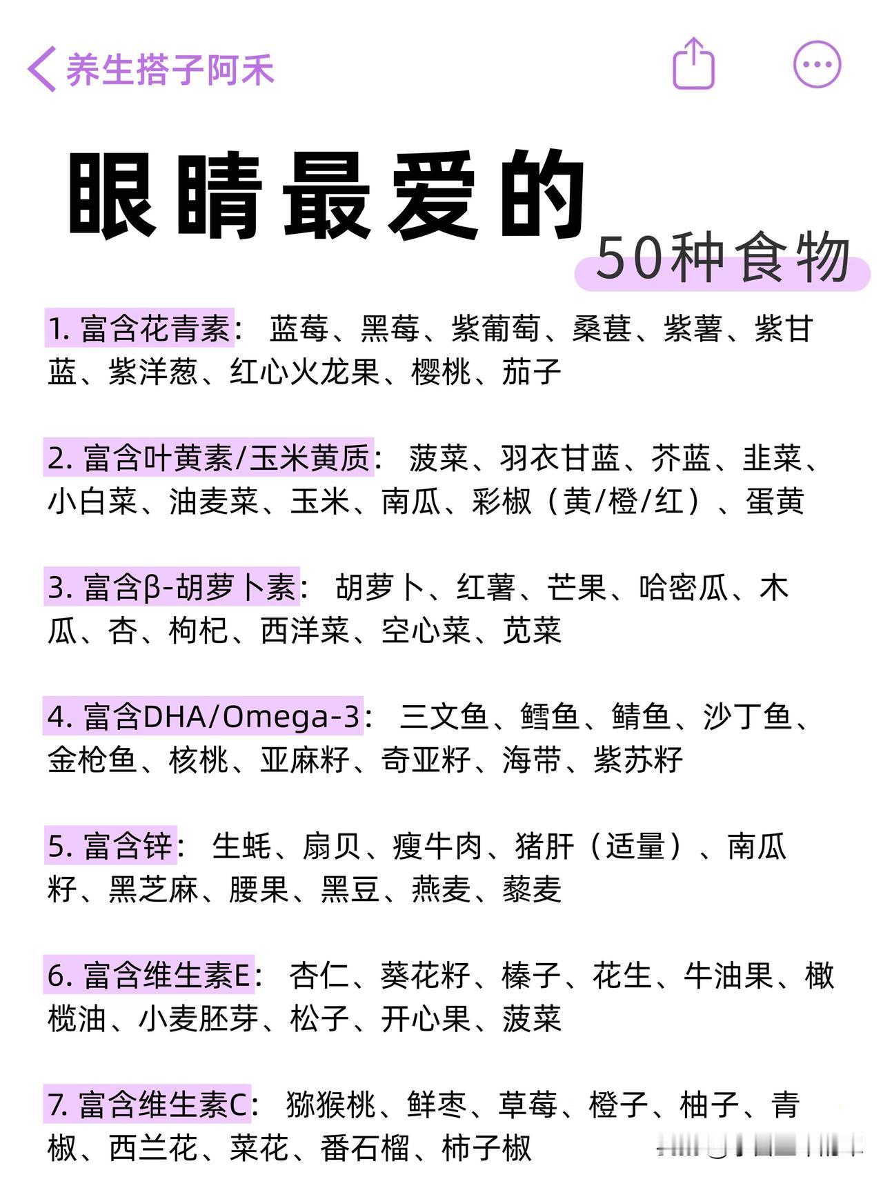 眼睛养护全指南：吃对食物+避开误区+实用技巧这组图片从饮食、避坑、日常护理三