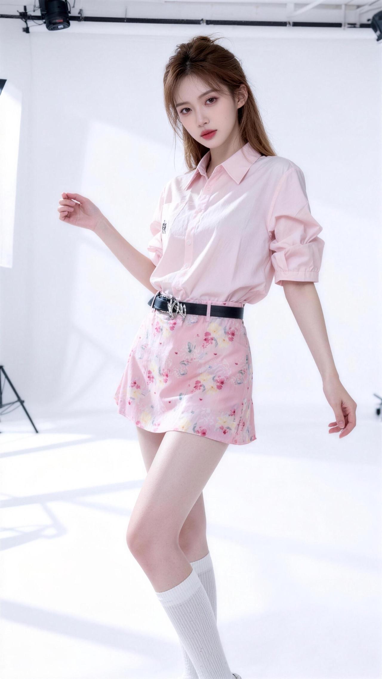 粉色超级显嫩朴秀彬元氣女團風粉色欧尼穿搭灵感制造机