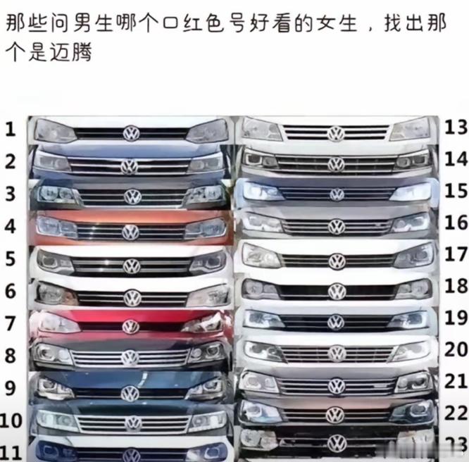 请问哪一个是迈腾？