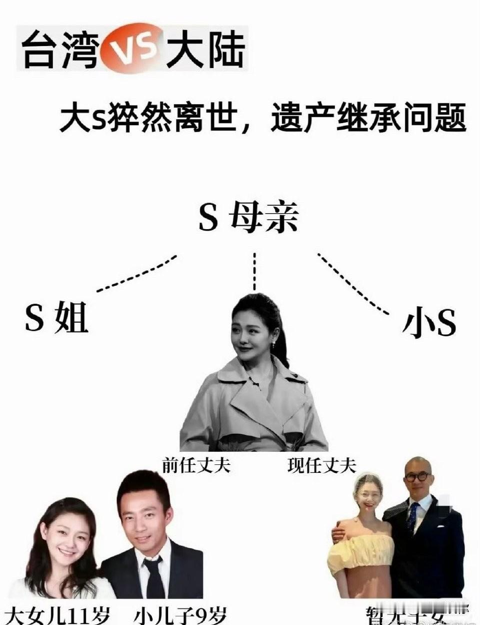 大S没立遗嘱也许是没来得及，也许就是没打算立，也符合她的行事风格。她那两个未成年