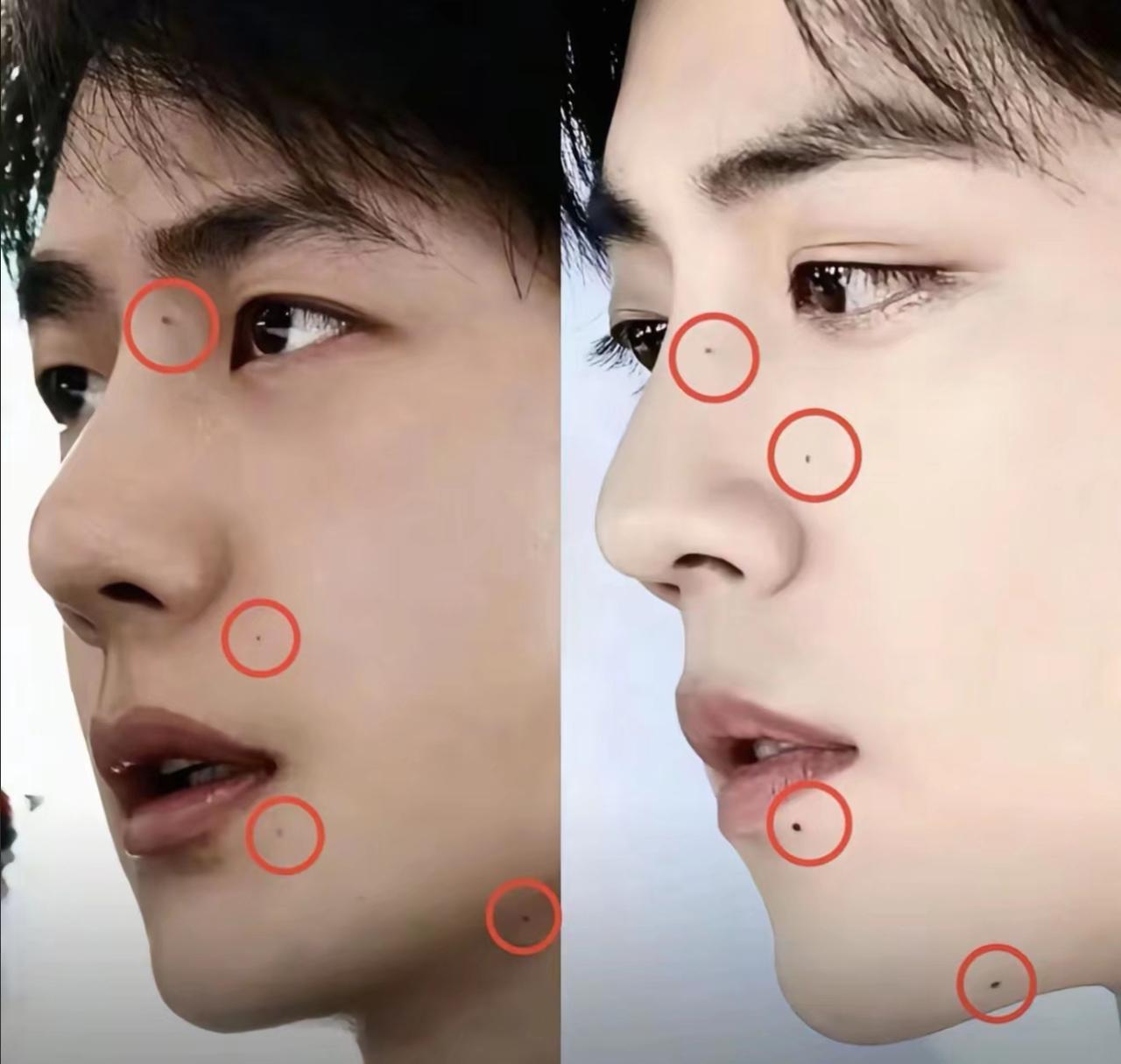 肖战王一博这两个人明明长的一点都不像但是很多小细节又神奇的相似就连脸上的痣