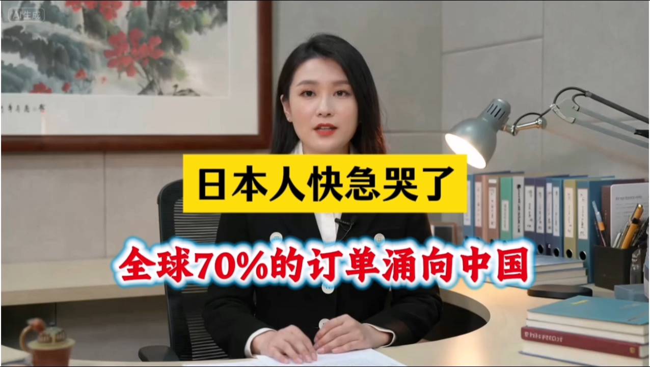 日本人急哭，全球70%的订单涌向中国！