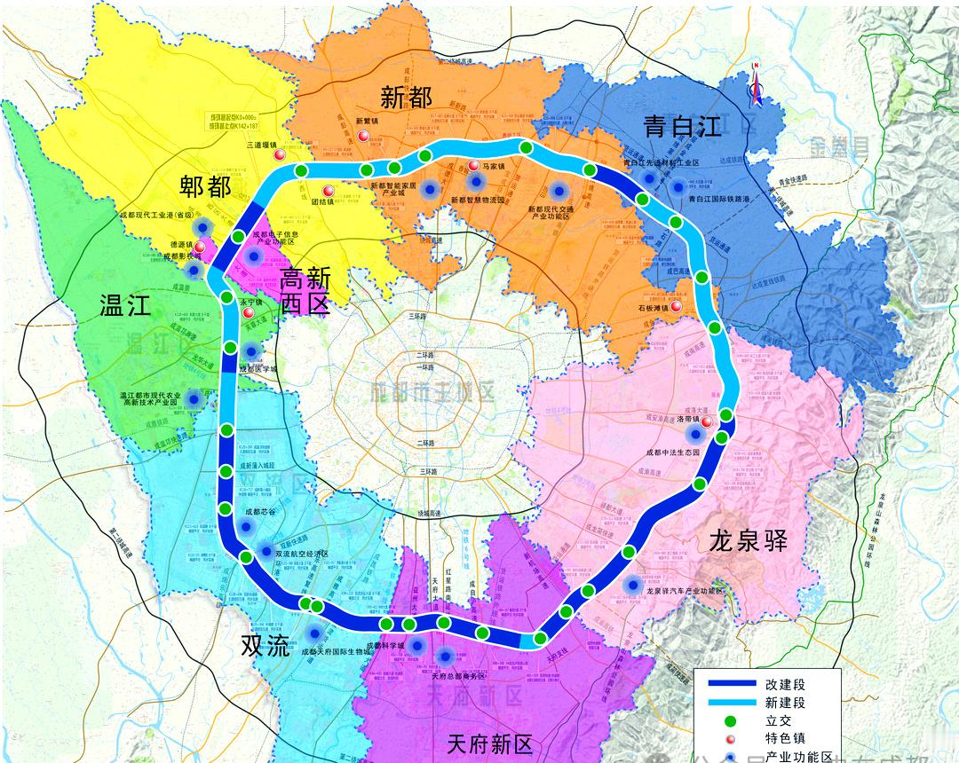 啊，五环，已经修了7年，可惜还没修完。串联成都8个行政区，各自为政，互不配合，思