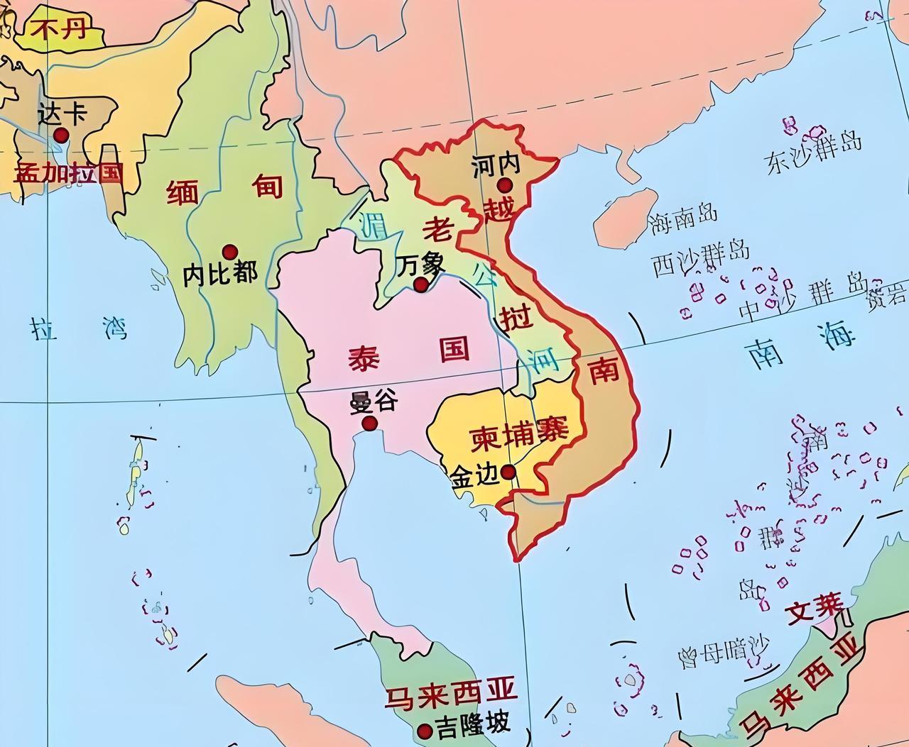 中南半岛上这些小国很难搞定，历史上，中国没有搞定，英国没有搞定，法国没有搞定，日
