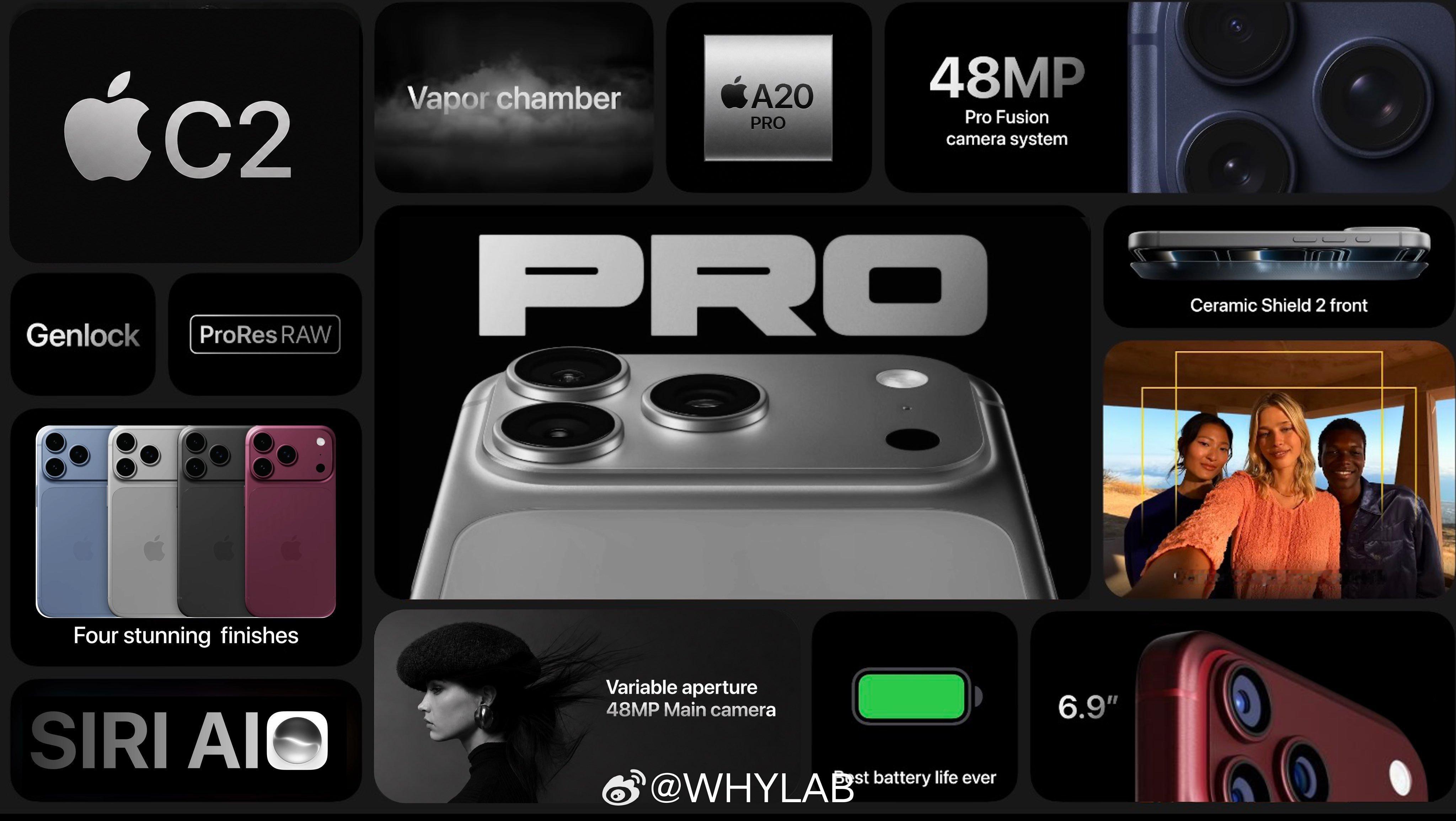 #iPhone18发布会或定档9月9日#给大家整理下目前为止iPhone18ProMax的所有传闻：