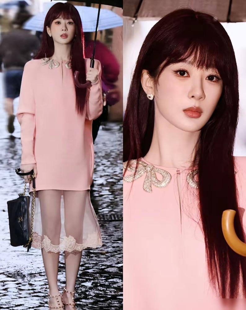 杨紫刚在罗马时装周冲上热搜，酒红色长发造型惊艳了很多人。直播里她直接摊牌，这