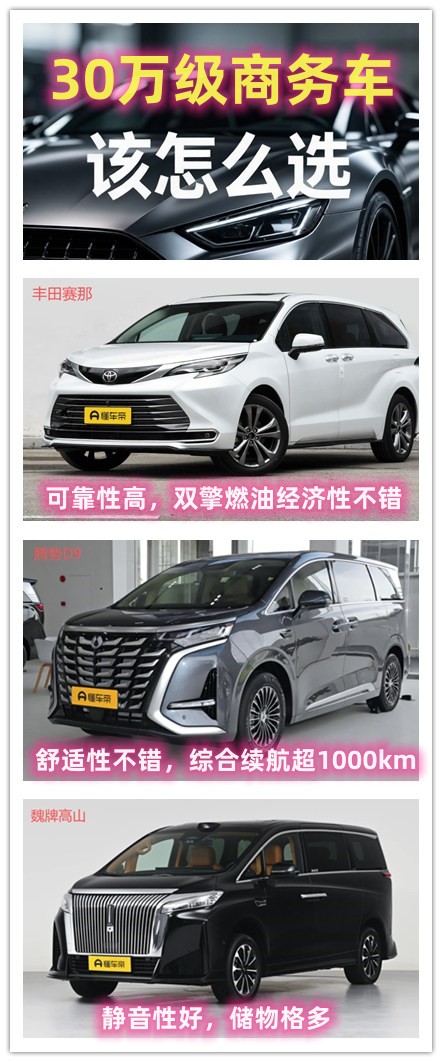 30万左右想要购买一辆商务车，该如何选择呢？有三款车型供大家选择。