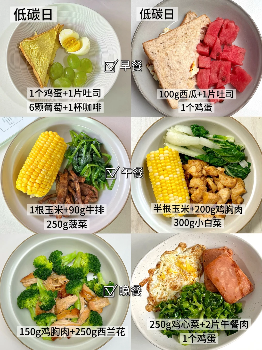 碳循环低碳日合集｜10天不重样减脂餐｜附食谱