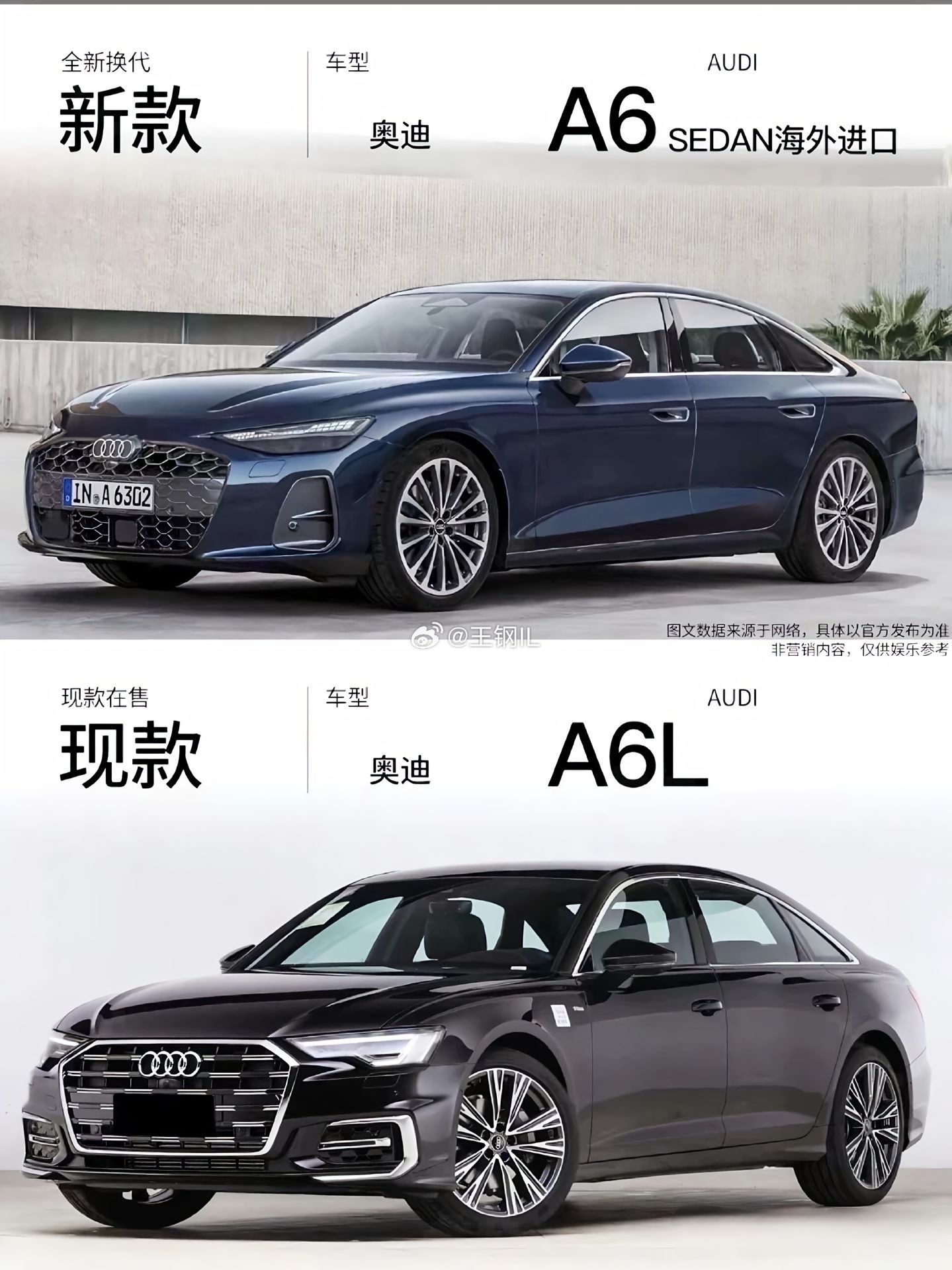 奥迪A6新老款内饰外观对比。你喜欢老款还是新款？奥迪a6​​​