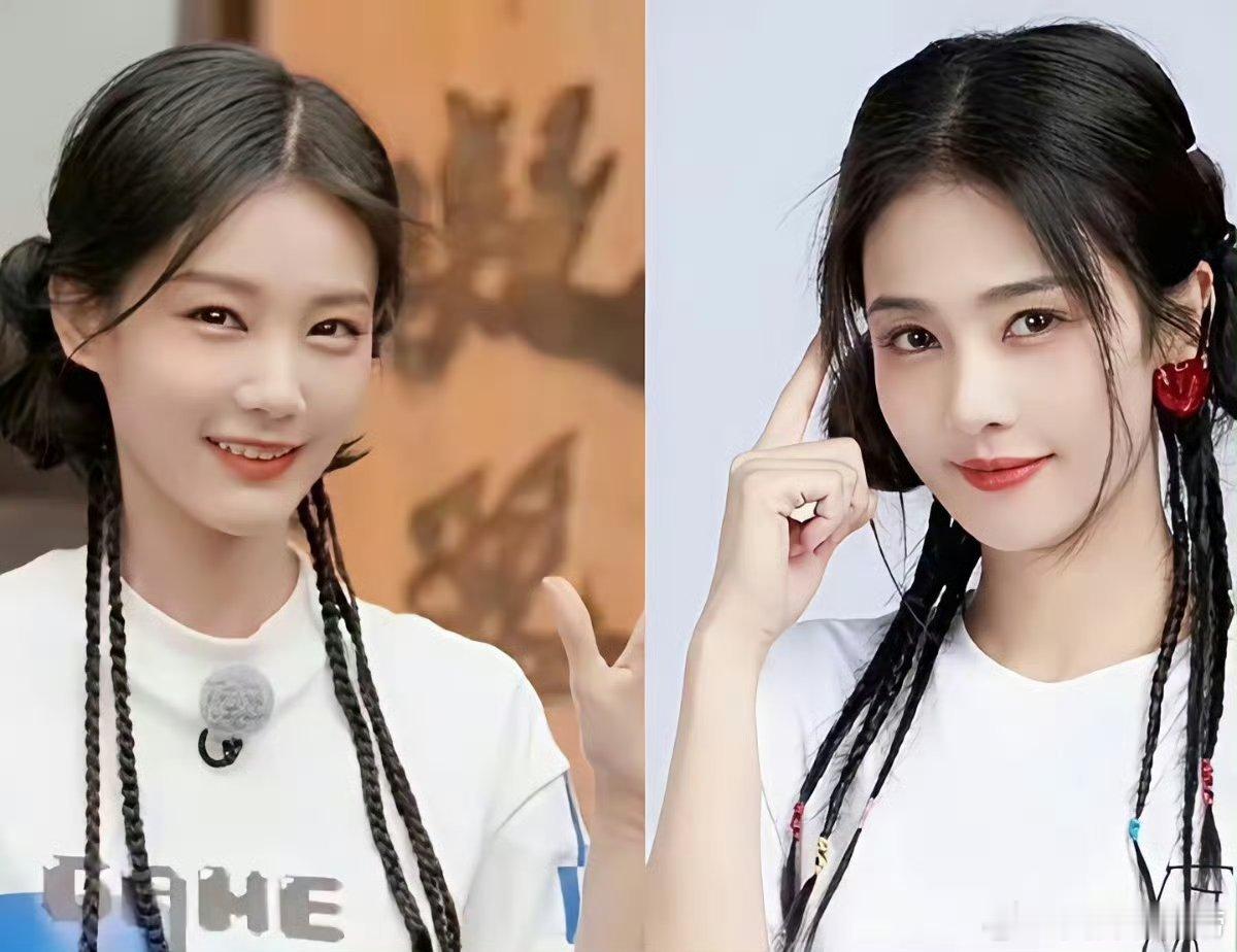 之前白鹿还碰瓷李一桐，说长得像。现在看白鹿和李一桐一点都不像，气质相差太远了。
